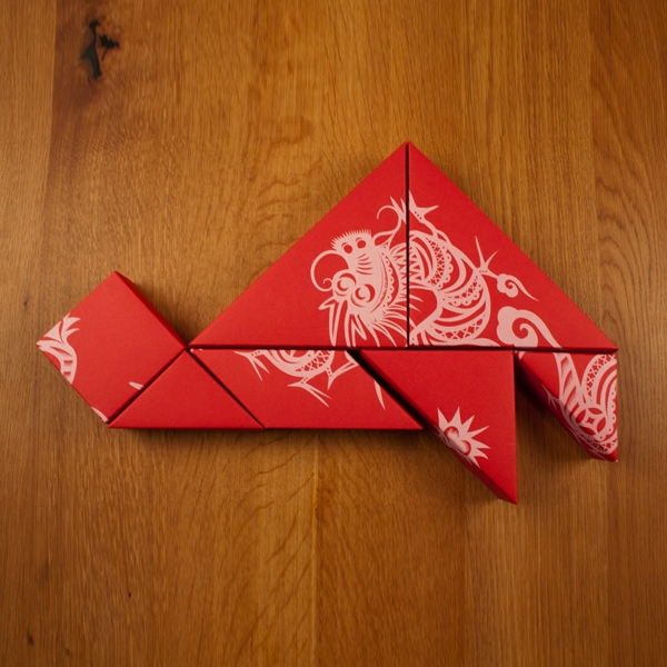 春節(jié)禮品盒包裝設計，新年七巧板的妙用