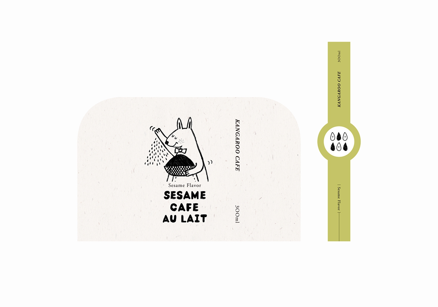 黑巧克力、水果風味、芝麻歐蕾三種不同的咖啡包裝設計