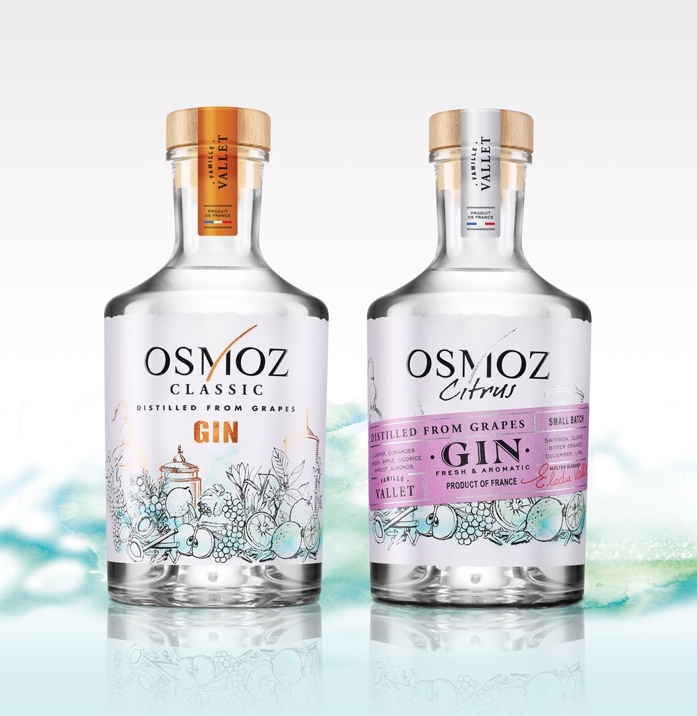 水彩素描式的杜松子酒包裝設計