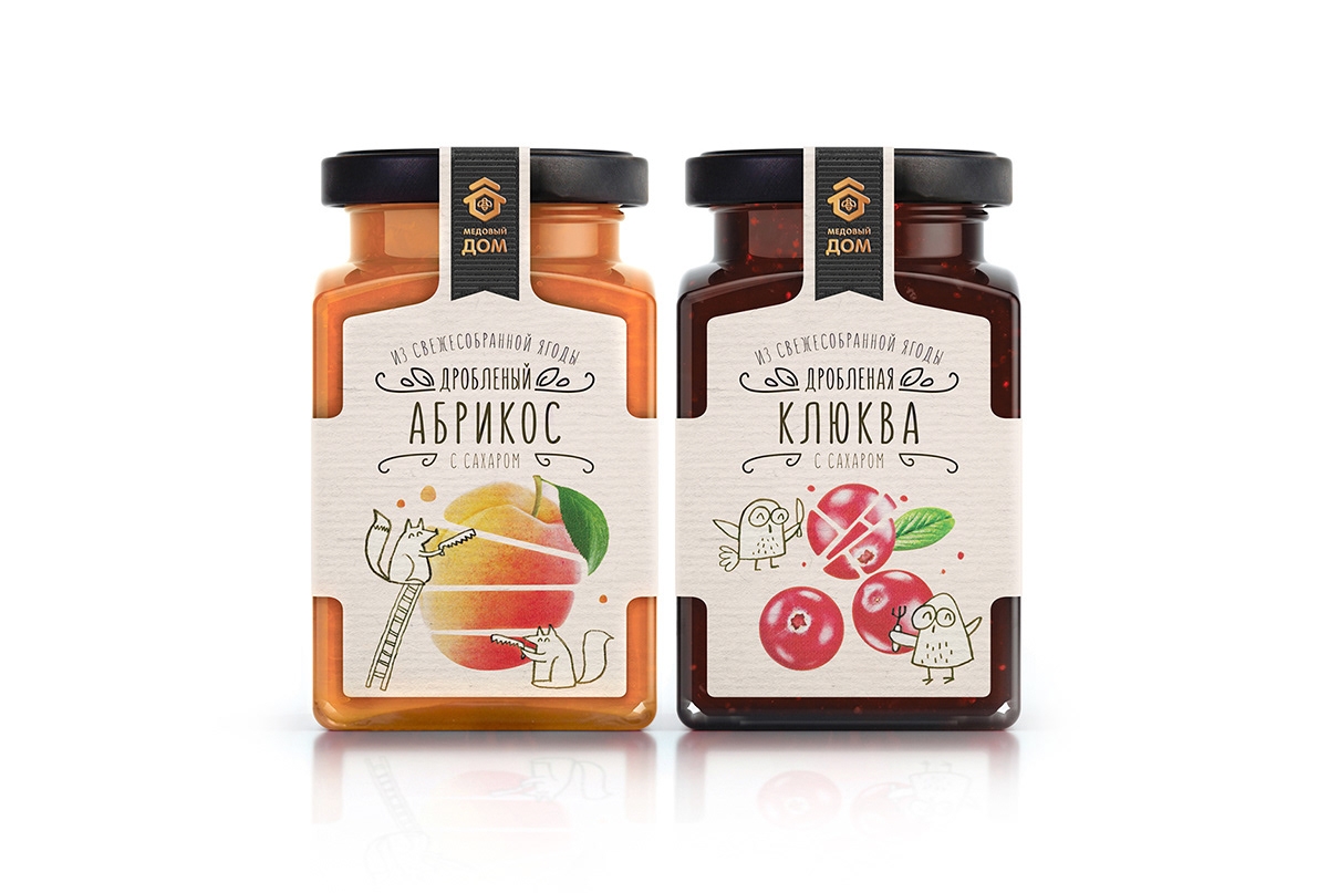 活潑的果醬，漿果包裝設計