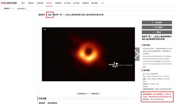 視覺中國，黑洞